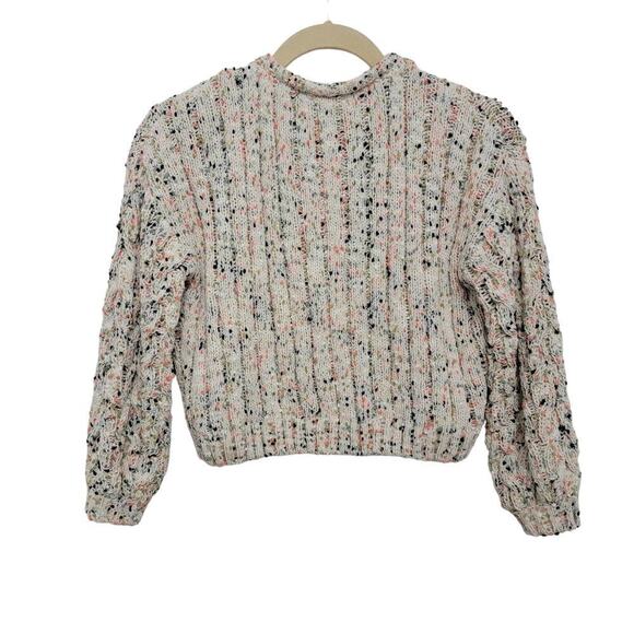 Jessica Simpson Sweater Large Chenille Soft Crop Cable Knit - Picture 2 of 8